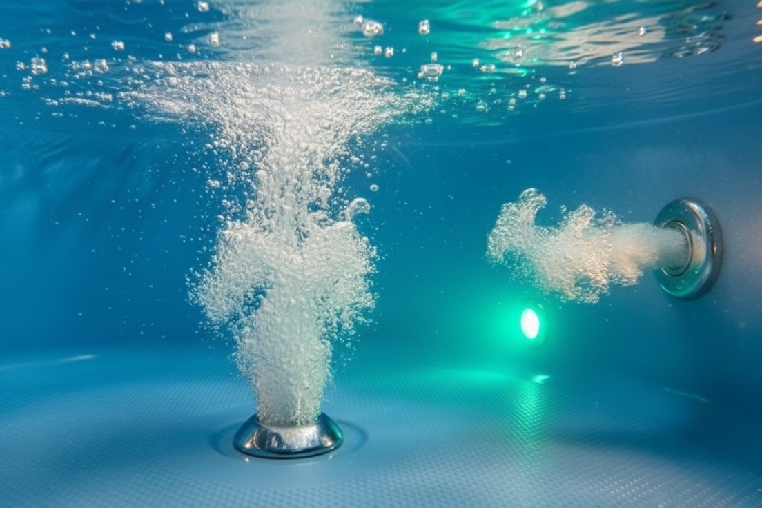 Whirlpool, Blower, Cromoterapia e Clean